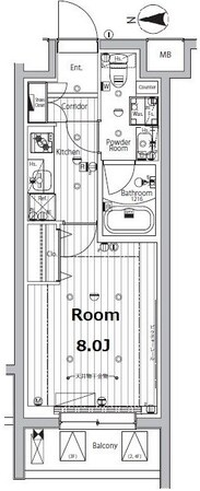 メイクスデザイン学習院下の物件間取画像